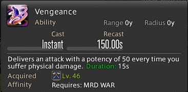 Marauder Vengeance Tooltip – FFXIV Guild