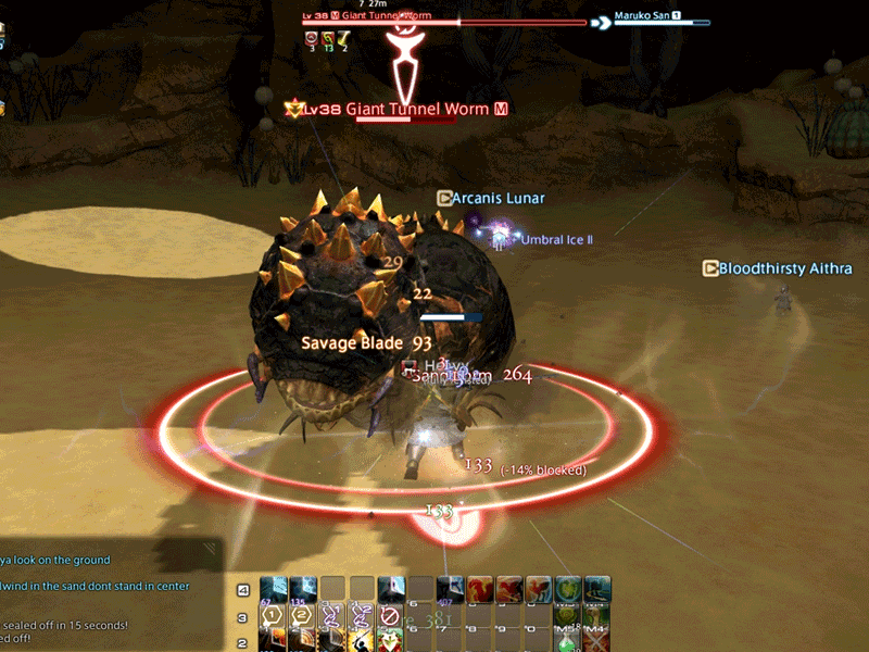 FFXIV-ARR-Cutters-Cry-giant-tunnel-worm