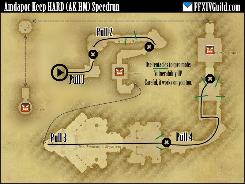 ampdapor keep hard mode akhm speedrun map ffxiv