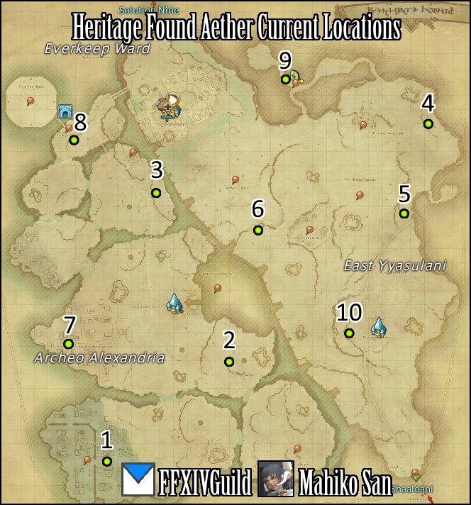Heritage Found Aether Current Locations Map